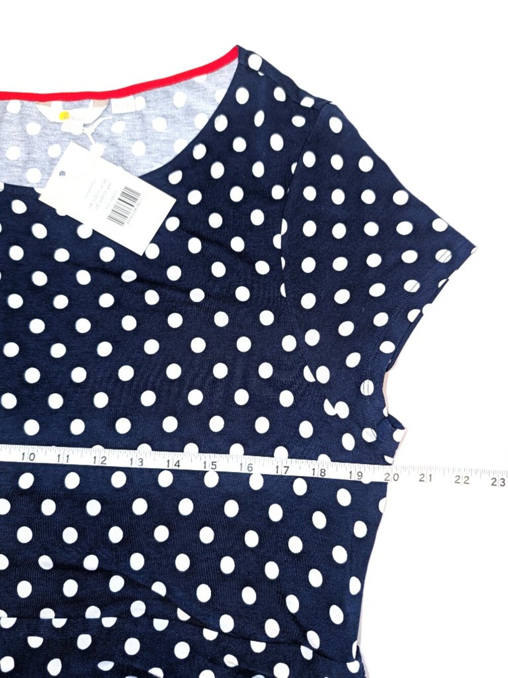 NWT Boden Amelie Jersey Dress Navy Polka Dot |  Size US 16/18R - Picture 13 of 14